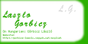 laszlo gorbicz business card